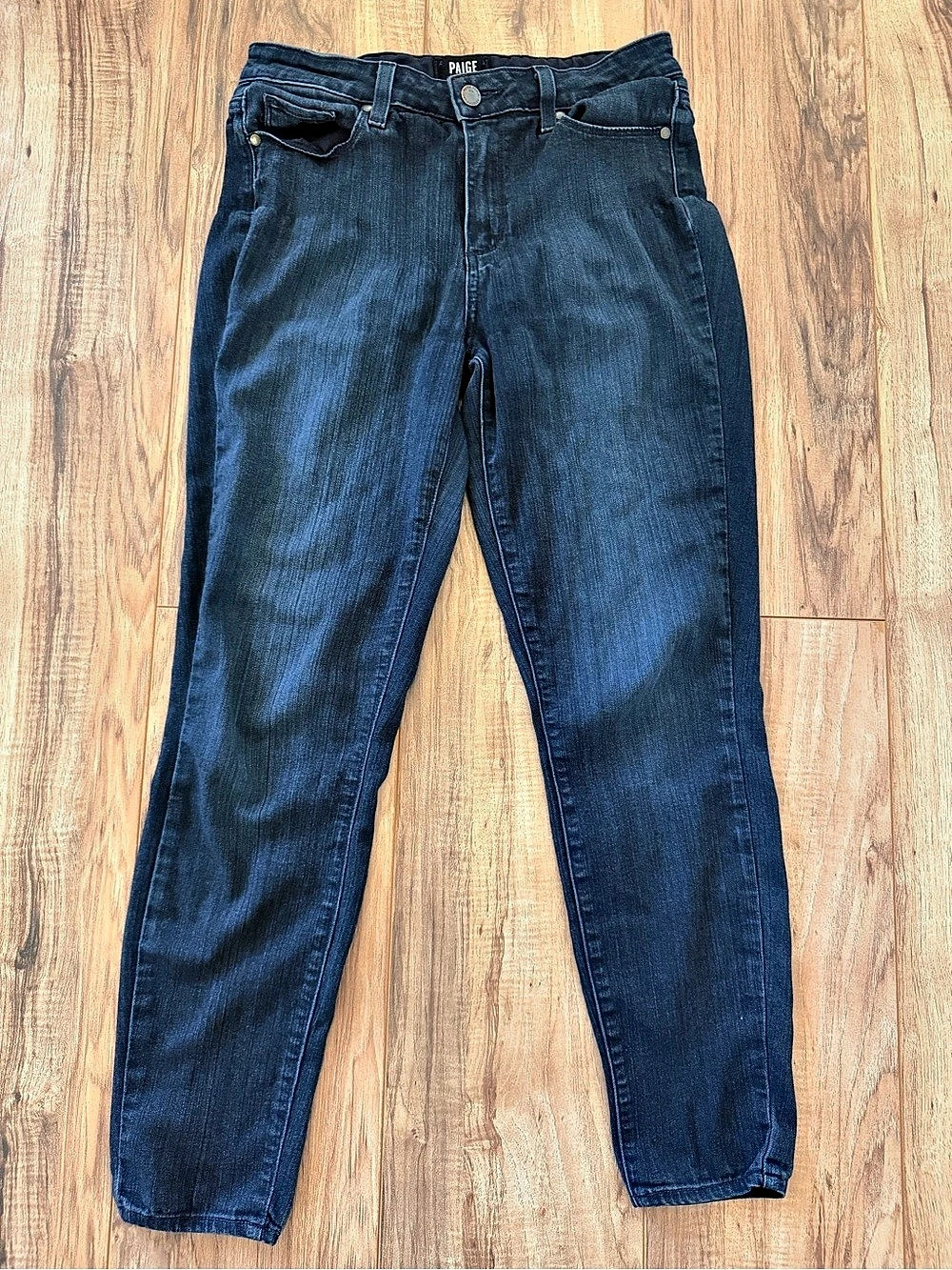 PAIGE Skinny Hoxtox Ankle Jeans Blue Waist 28